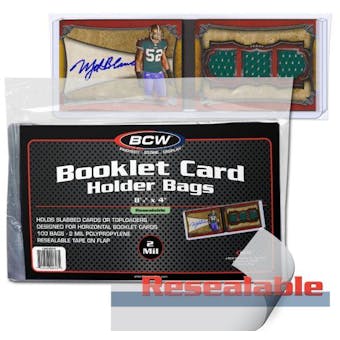 BCW Resealable Booklet Card Holder Bags (Horizontal) (100 Ct.)