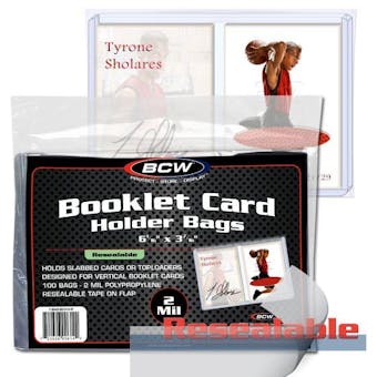 BCW Resealable Booklet Card Holder Bags (Vertical) (100 Ct.)