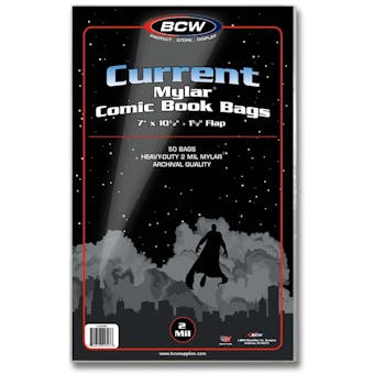 BCW Current Age Comic Book Mylar Bags 2 Mil (50 Ct.)