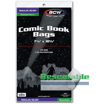 BCW Resealable Silver/Regular Comic Bags (100 Ct.)