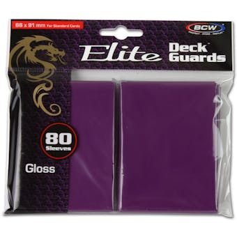 CLOSEOUT - BCW ELITE GLOSSY MULBERRY 80 COUNT DECK PROTECTORS !!!