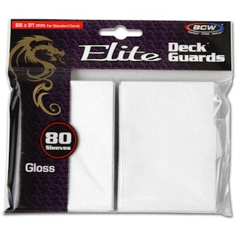 CLOSEOUT - BCW ELITE GLOSSY WHITE 80 COUNT DECK PROTECTORS !!!