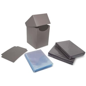 BCW Combo Pack - Inner Sleeves and Elite2 Deck Protectors - Cool Gray