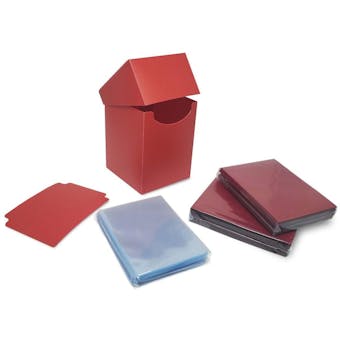 BCW Combo Pack - Inner Sleeves and Elite2 Deck Protectors - Red
