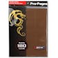 BCW Side Loading 18-Pocket Pro Pages - Brown