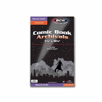 BCW Silver Age Comic Book Mylar 4 Mil Bags (25 ct.)