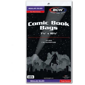 BCW Silver/Regular Comic Bags - Thick (100 Ct.)