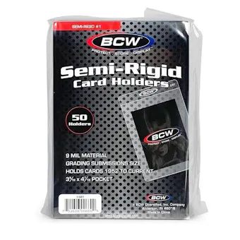 BCW Semi-Rigid Card Holder 50-Count Pack