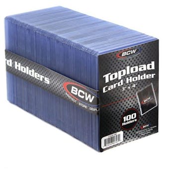 BCW 3x4 Standard Toploaders 100-Count Pack