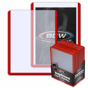 BCW 3x4 Topload Card Holder - Red Border