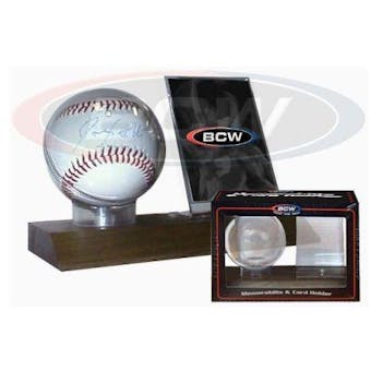 BCW Woodbase Baseball and Card Holder