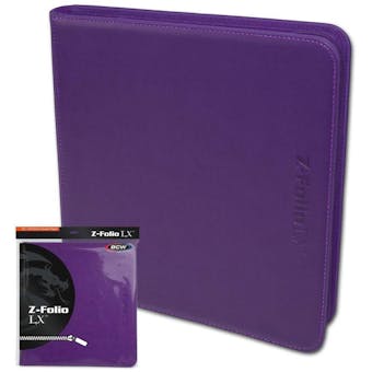 BCW Z-Folio 12-Pocket LX Album - Purple