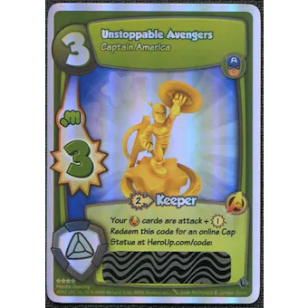 Marvel Super Hero Squad Hero's Destiny Single Unstoppable Avenger Loot Card