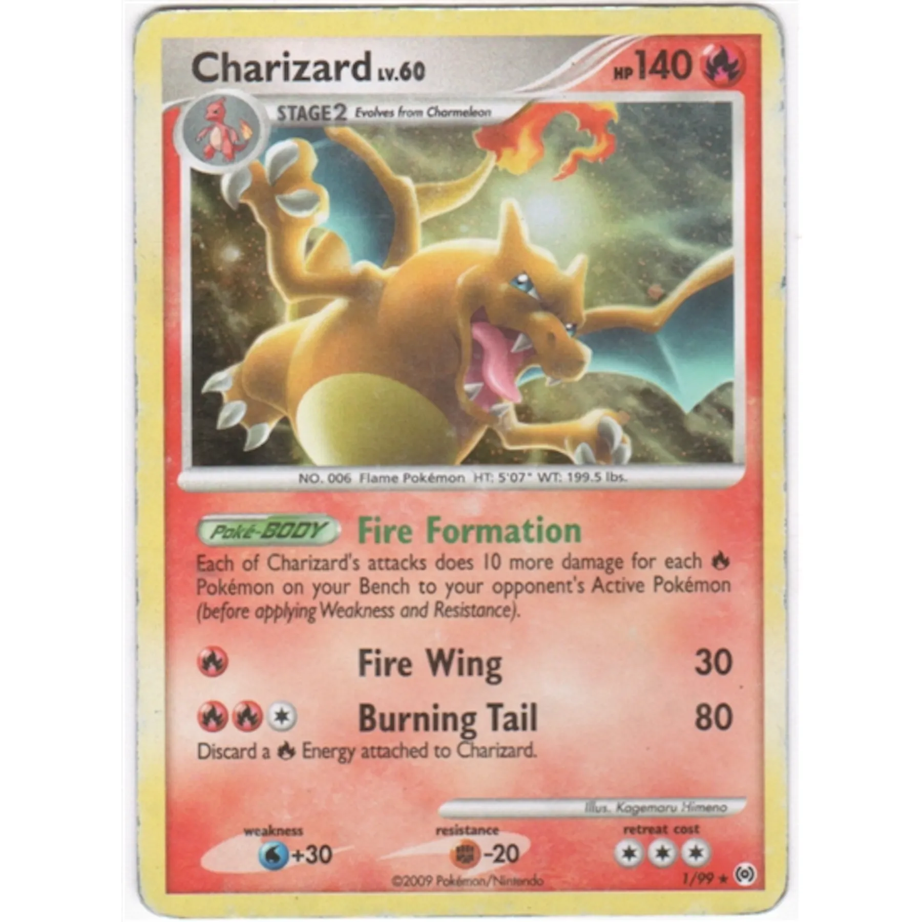 Pokemon Arceus Single Charizard lv. 60 1/99 - MODERATE PLAY (MP) | DA Card World Pokemon Arceus Single Charizard lv. 60 1/99 - MODERATE PLAY (MP) | DA Card World