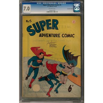 Super Adventure Comics #5 CGC 7.0 (OW) Australian Edition *1004607006*