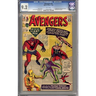 Avengers #2 CGC 9.2 (W) *1009230006*