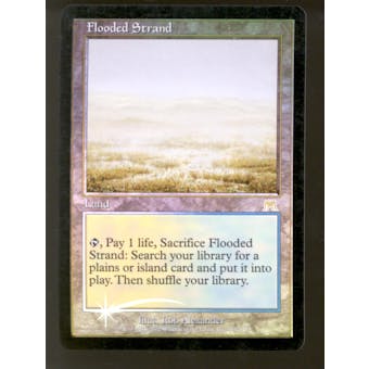 Magic the Gathering Onslaught FOIL Flooded Strand MODERATELY PLAYED plus (MP+) Small Dent