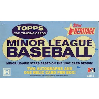 2011 Topps Heritage Minor League Edition Baseball Hobby Box (Reed Buy)