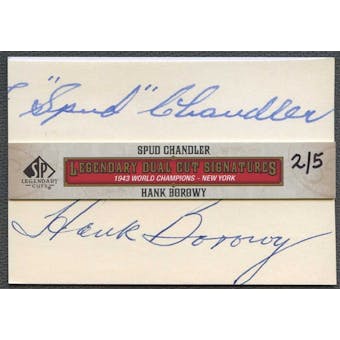2011 SP Legendary Cuts Baseball Spud Chandler & Hank Borowy Cut Auto #2/5
