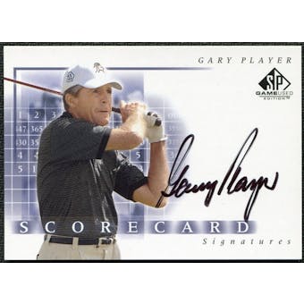 2002 Upper Deck SP Game Used Scorecard Signatures #SSGP Gary Player SP