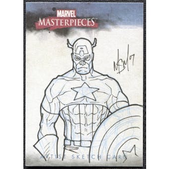 2007 Upper Deck Marvel Masterpieces Sketches Captain America 1/1 MSM