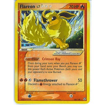 Pokemon Power Keepers Single Flareon Gold Star 100/108 - MODERATE PLAY (MP)