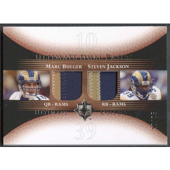 2005 Ultimate Collection Game Jersey Dual Patches Marc Bulger Steven Jackson /25