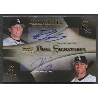 2007 Exquisite Collection Rookie Dual Signatures Ryan Sweeney Jerry Owens /25
