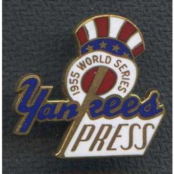 1955 New York Yankees World Series Press Pin