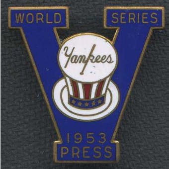 1953 New York Yankees World Series Press Pin