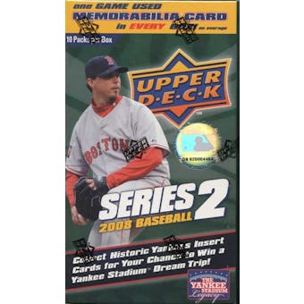 2008 Upper Deck Series 2 Baseball 10-Pack Box