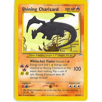 Pokemon Neo Destiny Single Shining Charizard 107/105 - SLIGHT / MODERATE PLAY (SP/MP)