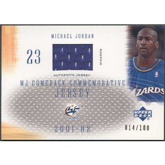 2001/02 Upper Deck Basketball Michael Jordan Jersey #014/100