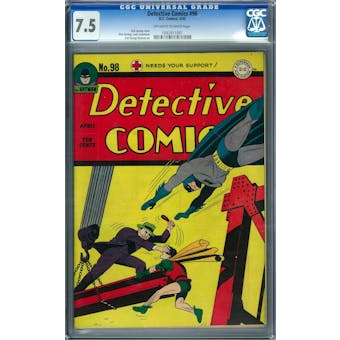 Detective Comics #98 CGC 7.5 (OW-W) *1042411001*