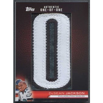 2010 Topps Football DeSean Jackson Patch Letter ""O"" #1/1