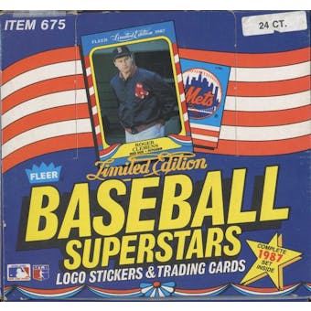 1987 Fleer Baseball Superstars Set Box