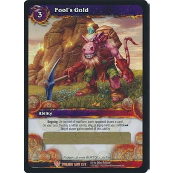 WoW Twilight of the Dragons Single Fool's Gold Unscratched Loot Card
