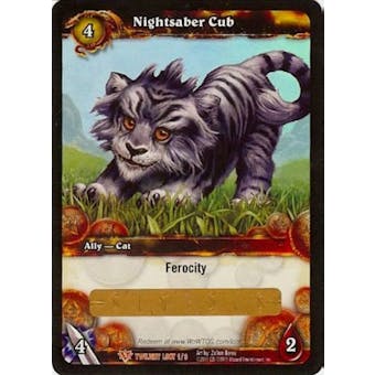WoW Twilight of the Dragons Single Nightsaber Cub Loot Card