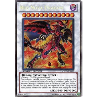 Yu-Gi-Oh Limited Edition Tin Single Red Nova Dragon Secret Rare (CT07-EN005) - NEAR MINT (NM)