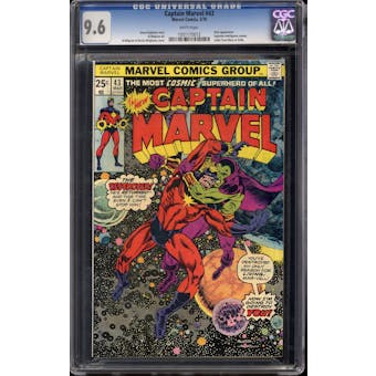Captain Marvel #43 CGC 9.6 (W) *1051170012*