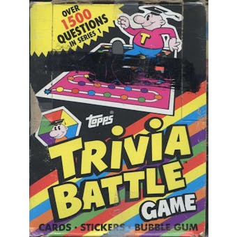 Trivia Battle Game Wax Box (1984 Topps)