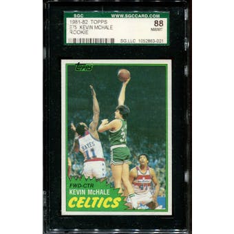 1981/82 Topps Basketball #E75 Kevin McHale Rookie SGC 88 (NM/MT 8) *3001