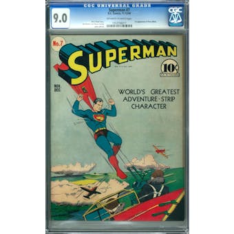 Superman #7 CGC 9.0 (OW-W) *1053706011*