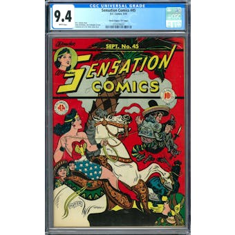 Sensation Comics #45 CGC 9.4 (W) Davis Crippen Pedigree *1054356001*