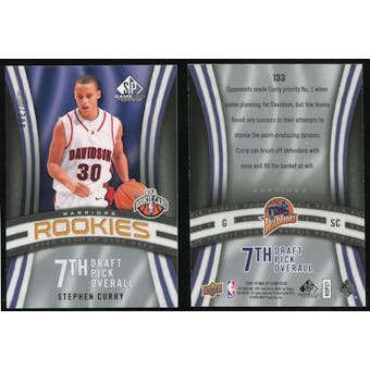 2009/10 Upper Deck SP Game Used #133 Stephen Curry RC /399