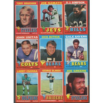 1971 Topps Football Complete Set (EX)