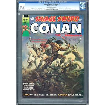 Savage Sword of Conan #1 CGC 9.2 (OW-W) *1060684001*