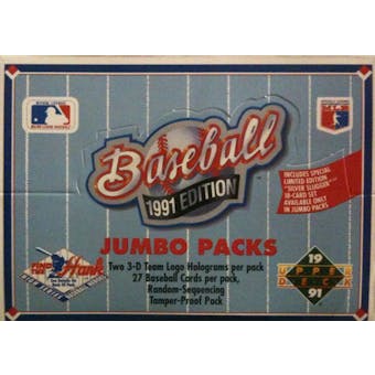 1991 Upper Deck Hi # Baseball Jumbo Box