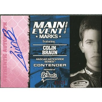 2010 Wheels Main Event Marks Autographs Red #7 Colin Braun /25