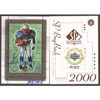 2000 Upper Deck SP Authentic Buy Back Autographs #54 Kevin Faulk 99SPARB /394